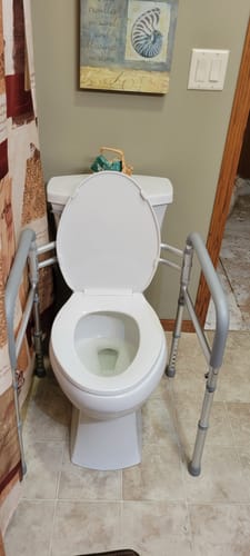 Customer photo review of Toilet Safety Rail (350lb)