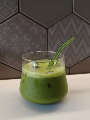 Customer photo review of Premium Matcha Latte Powder