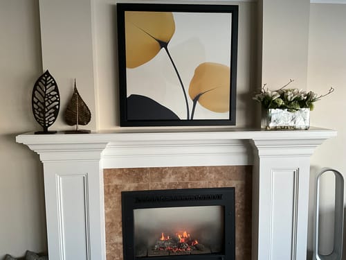 Customer photo review of Golden Leaves Canvas Art