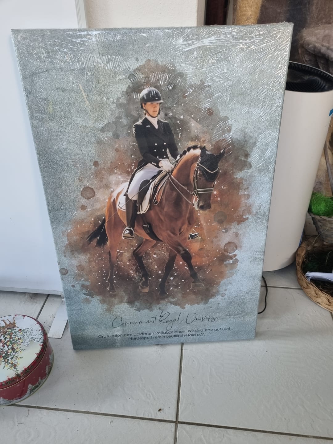 Customer photo review of Dein Pferd als Aquarell Pferdeposter | Geschenk für Reiter