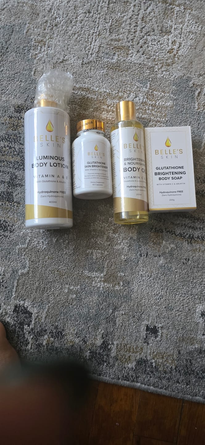 Customer photo review of Belle's Skin Exfoliating Combo