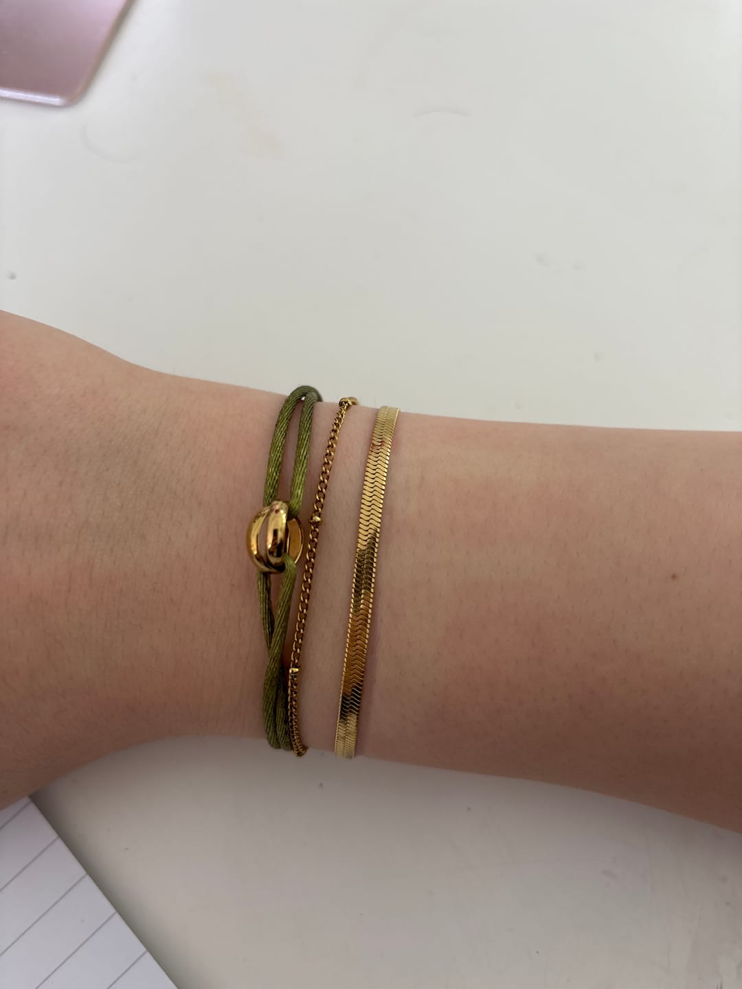 Customer photo review of Hi-Life Sleek Armband 14K Gold Plated