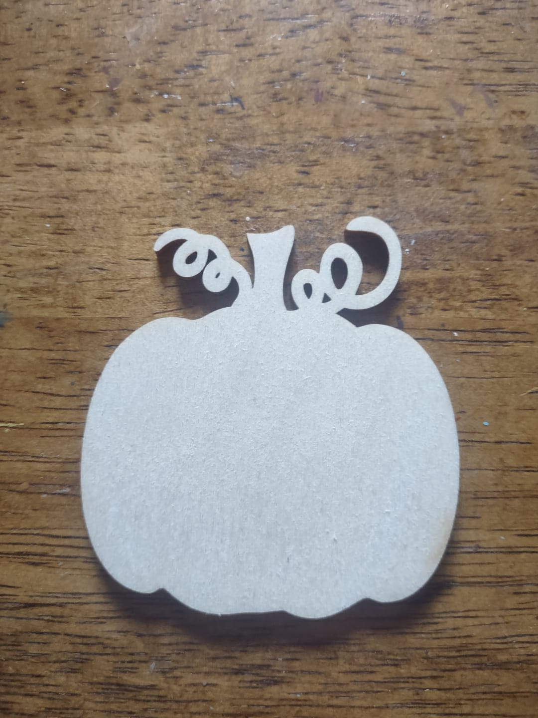 Customer photo review of Unfinished Wood Pumpkin with Vines Shape | DIY Craft Cutout | up to 46" DIY