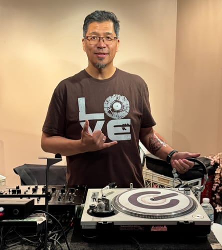Customer photo review of Vinyl Love T-Shirt