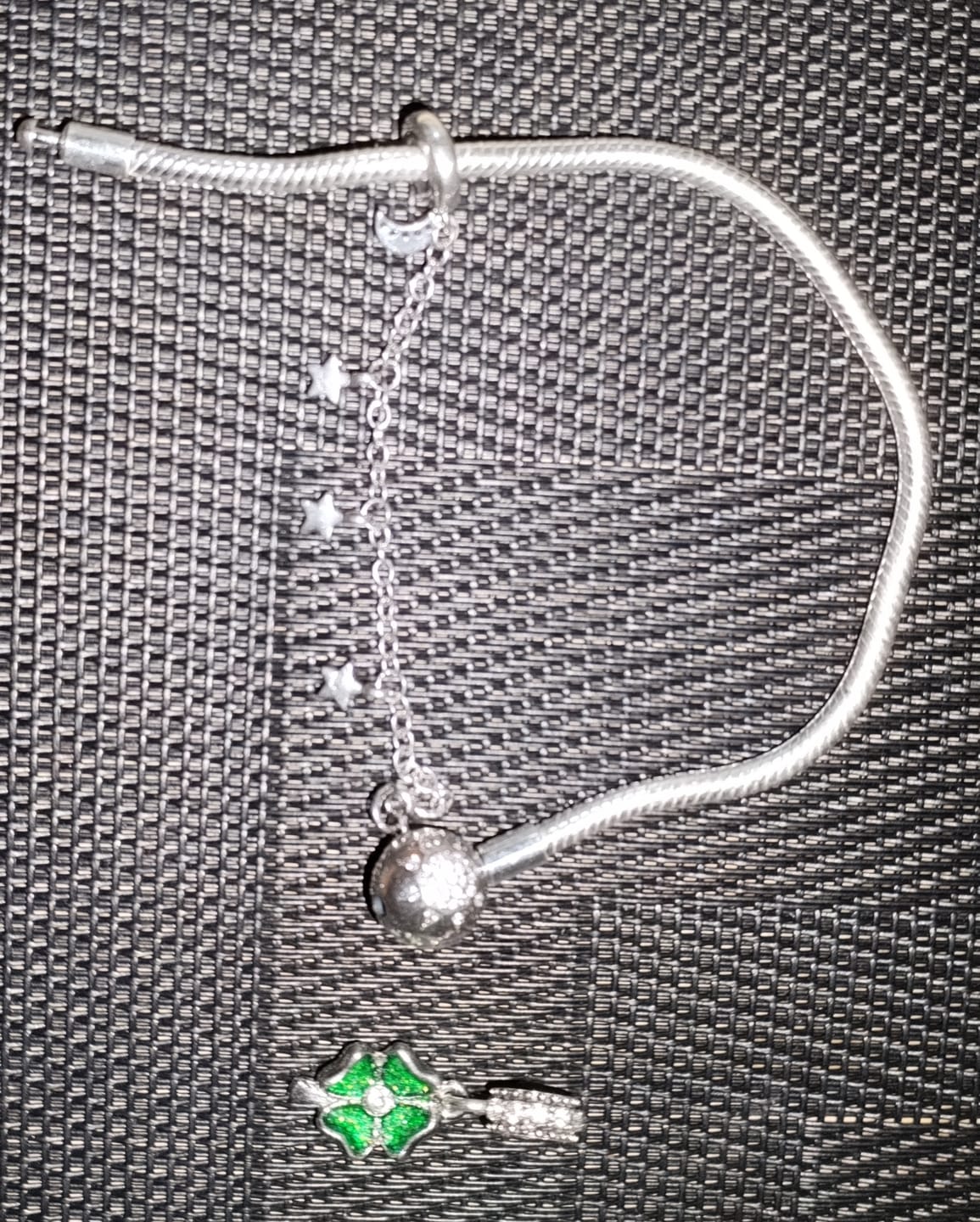 Customer photo review of Pulsera Trébol y Libélula
