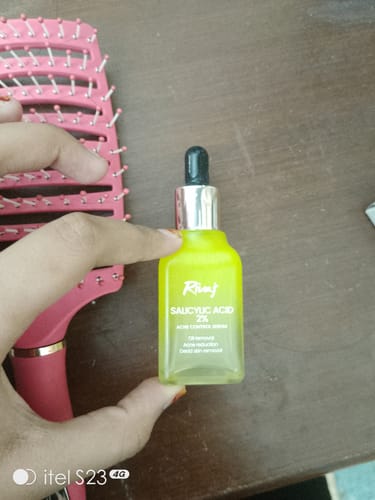 Customer photo review of Salicylic Acid 2% Acne Control Face Serum 30ml
