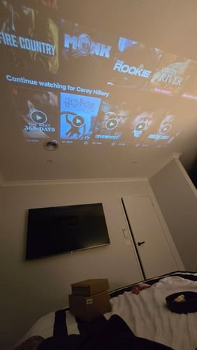Customer photo review of MovieHub™ Ultra HD Projector + FREE Projector Screen