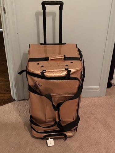 Customer photo review of Glam'r Gear® Mobile Changing Station™ Dance Duffel Bag with Built-In uHide® Rack
