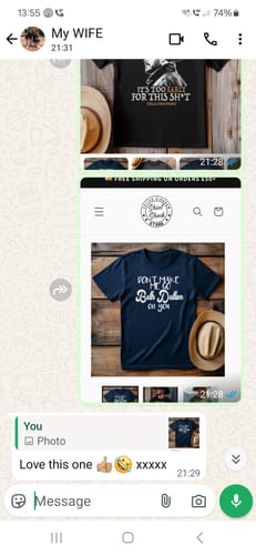 Customer photo review of Yellowstone Dutton Ranch T-Shirt