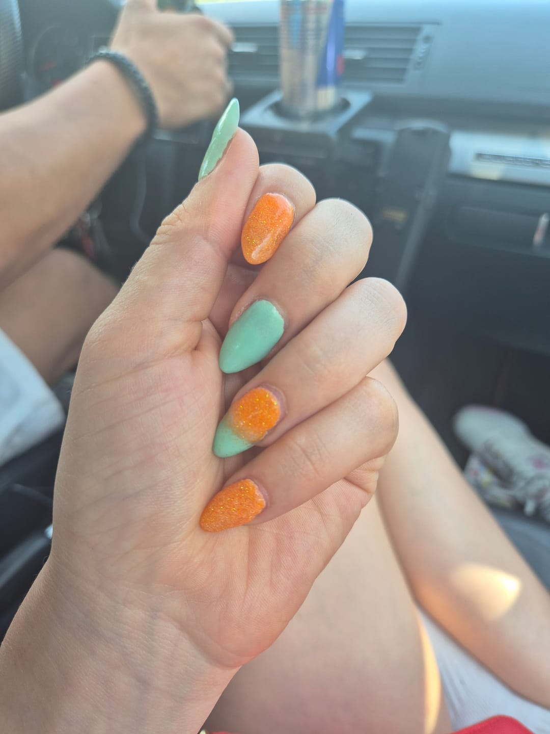 Customer photo review of Tangerine Orange Dipping Powder