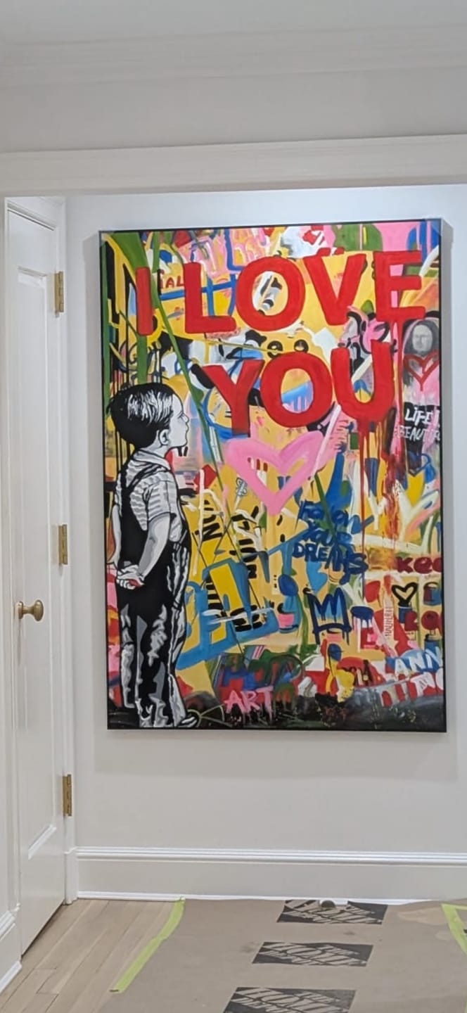 Customer photo review of I Love You - Banksy Boy