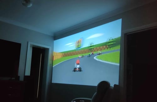 Customer photo review of MovieHub™ Ultra HD Projector + FREE Projector Screen