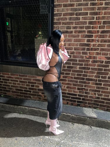 Customer photo review of Leather Slingshot (Black)