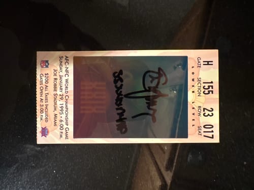 Customer photo review of Steve Young Autograph Signing