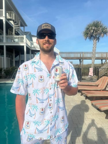 Customer photo review of Super Stretch - Island Life Natural Light Hawaiian Shirt