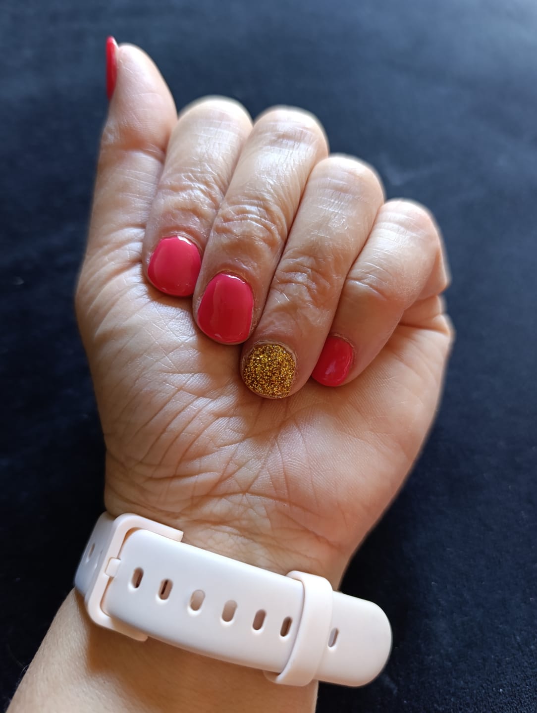 Customer photo review of Cerise Dipping Powder