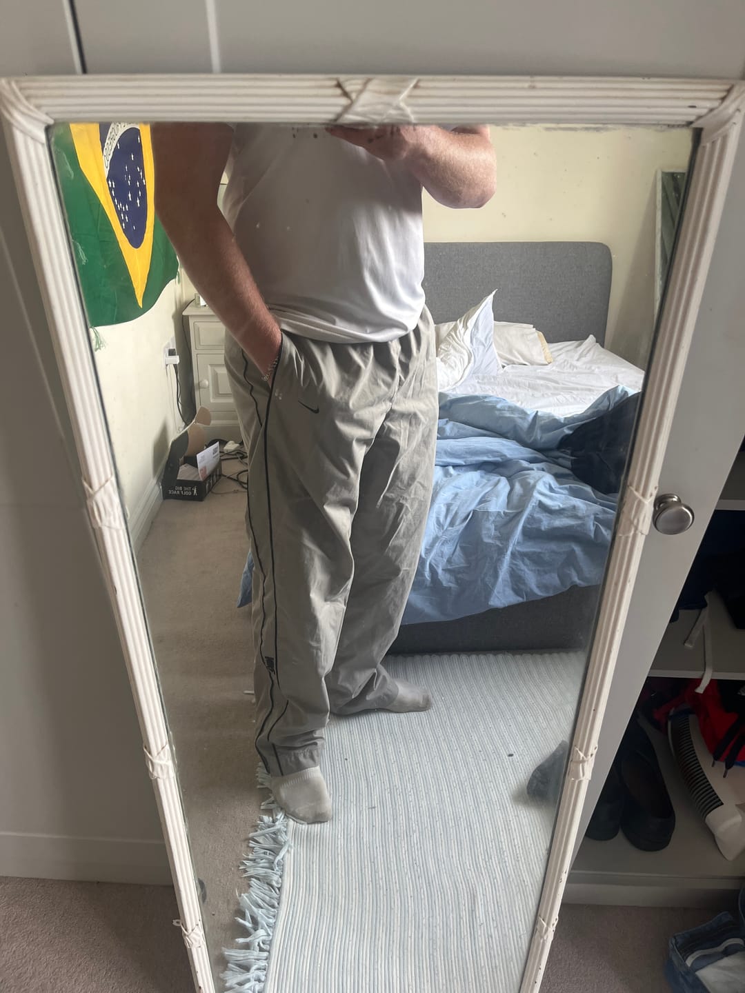 Customer photo review of Nike Vintage Track Pants RARE 2000s (L)