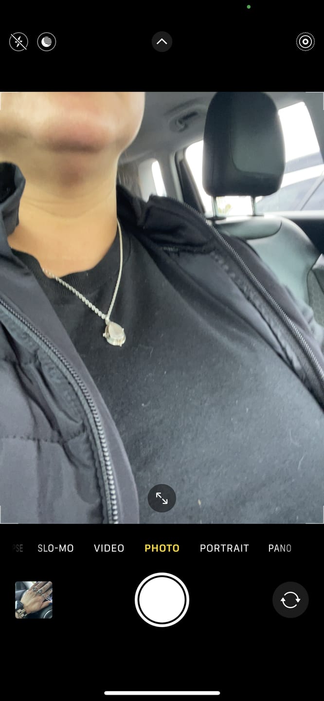 Customer photo review of Teardrop Rose Quartz Necklace