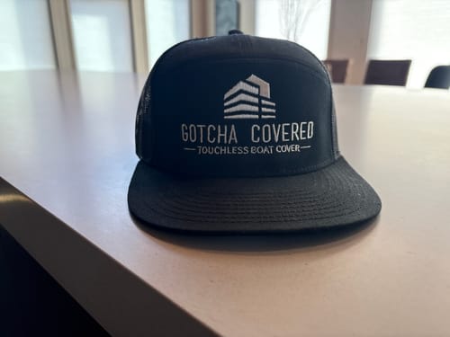 Customer photo review of Embroidered 7 Panel Mesh Back Trucker Hat