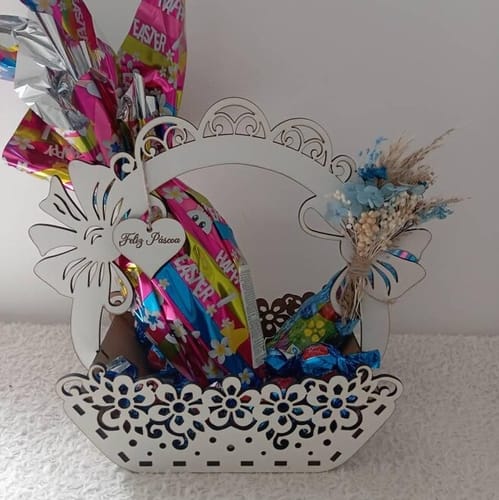 Customer photo review of Decorative Easter egg basket laser cut svg file