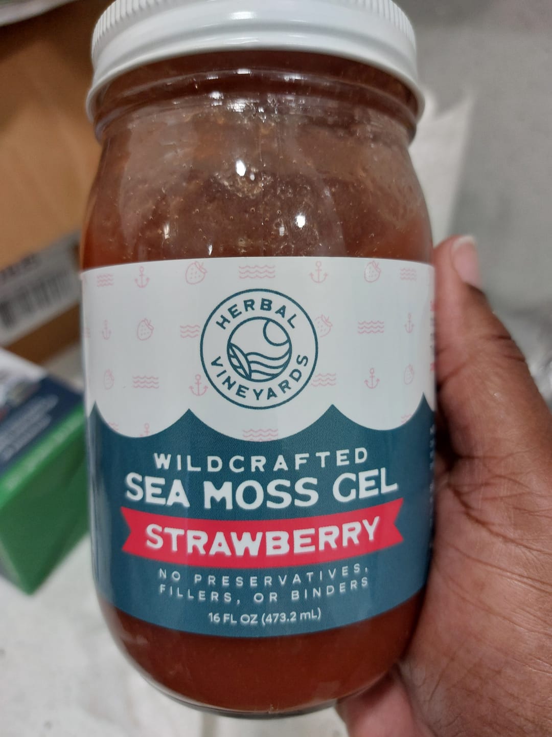 Customer photo review of EXCLUSIVE STRAWBERRY SEA MOSS GEL