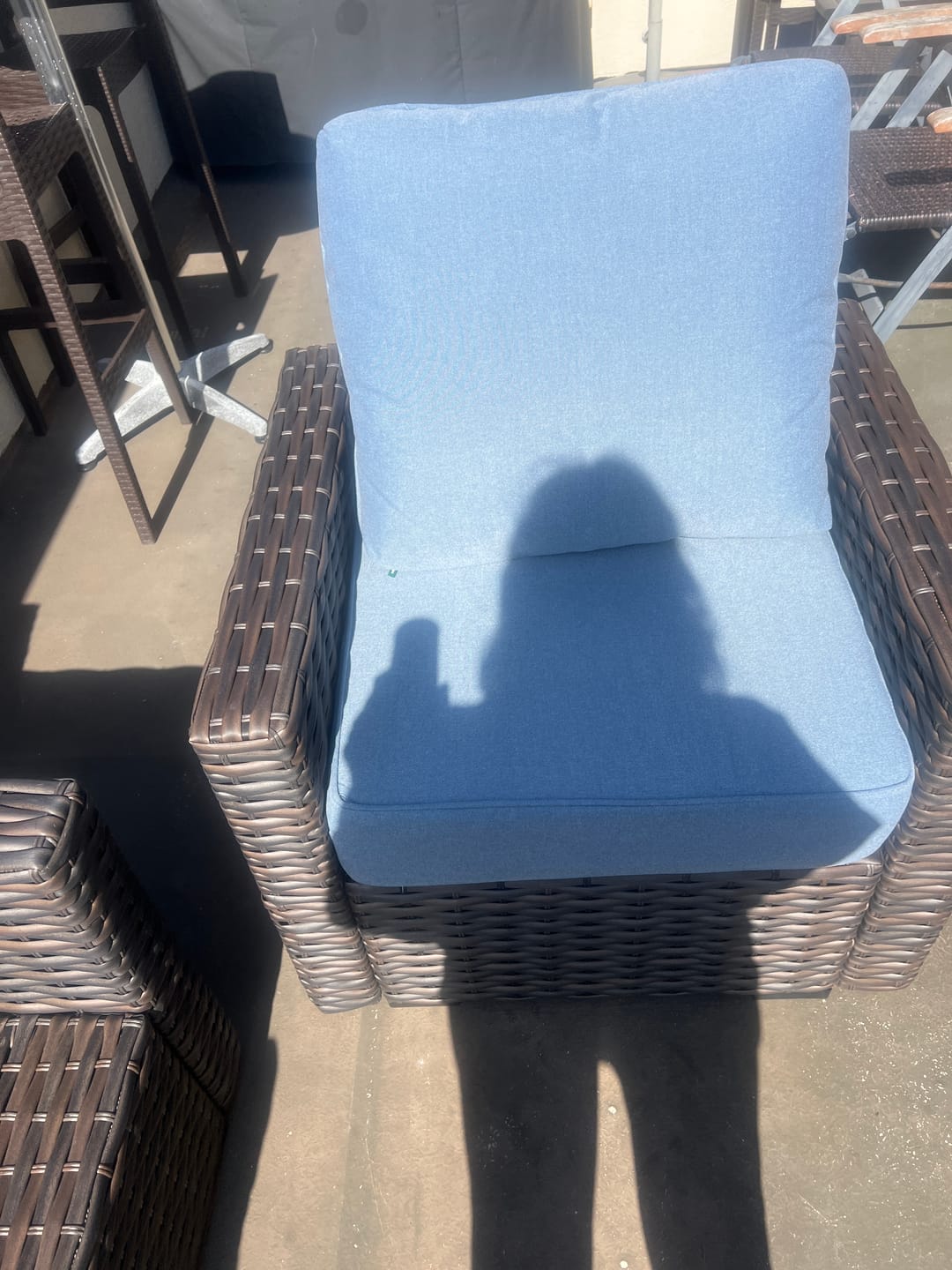 Customer photo review of Carmel Wicker Chair (No arms, No Cushions)