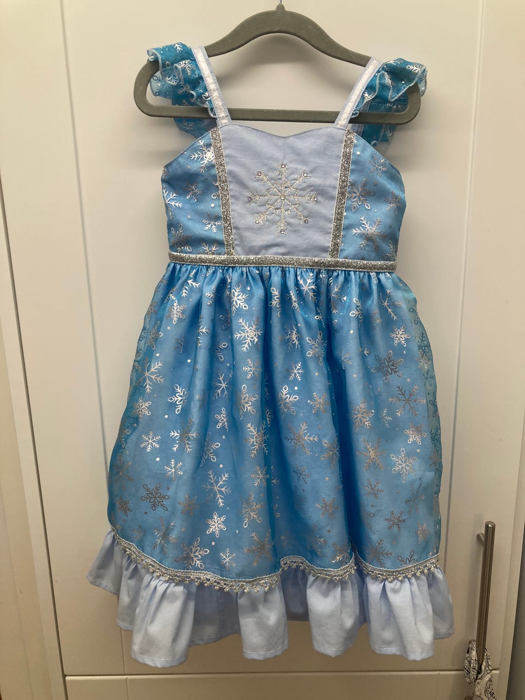 Customer photo review of Snowflakes Organza Fabric