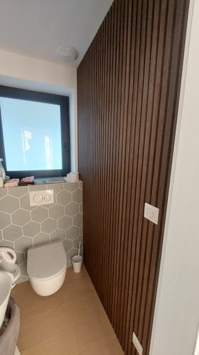 Customer photo review of Panneau acoustique en bois | Chêne Fumé | De première qualité