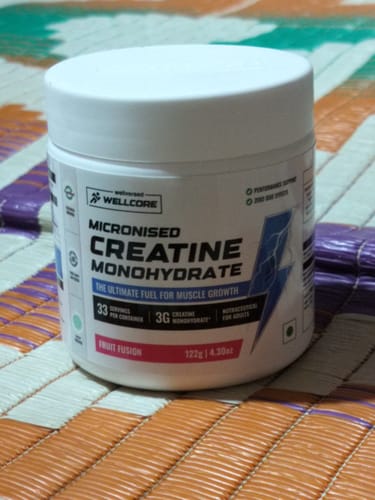 Customer photo review of Wellcore - Pure Micronised Creatine Monohydrate (122g, 33 Servings) Fruit Fusion