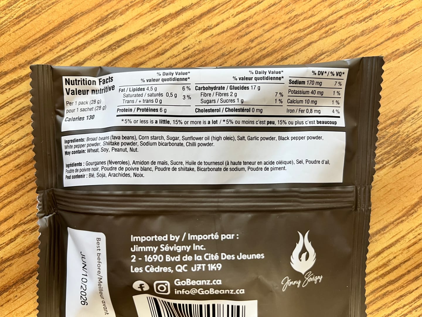 Customer photo review of Go Nutrition - Gourganes grillées 28g