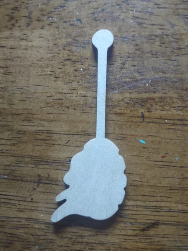 Customer photo review of Unfinished Wood Honey Stick Shape | DIY Craft Cutout | up to 46" DIY