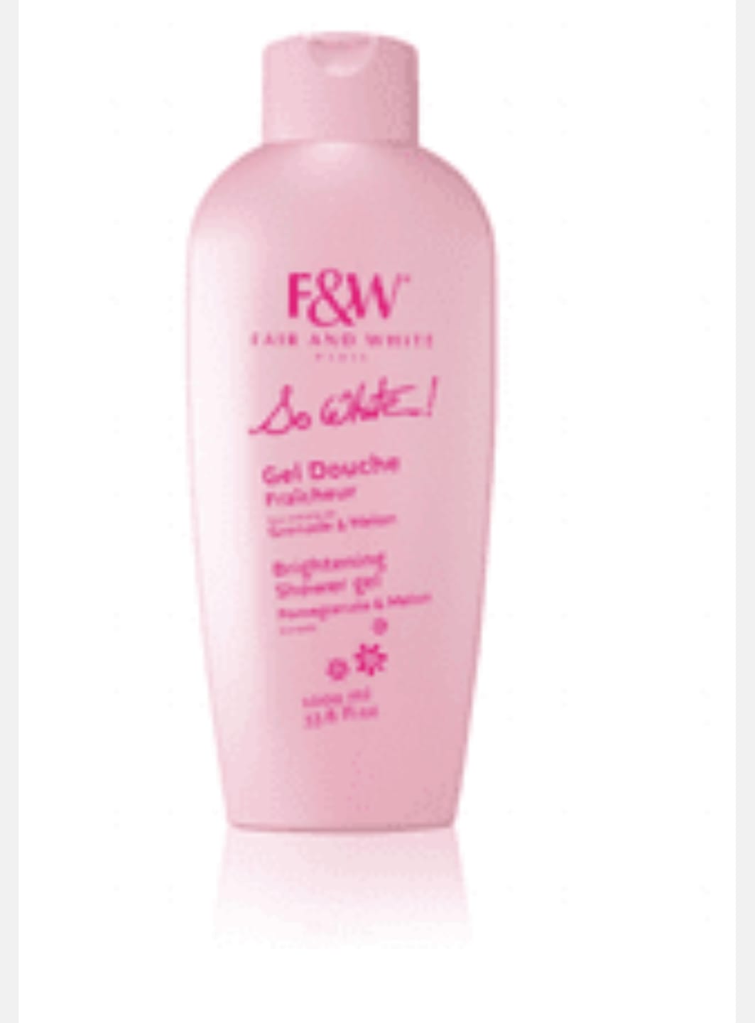 Customer photo review of Fair and White So White! Refreshing Shower Gel With Pomegranate And Melon Extracts (Jumbo-1000ml / 33.81 fl oz)