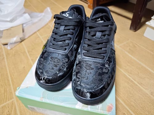 Customer photo review of MRA Midnight Silk Royale Sneakers