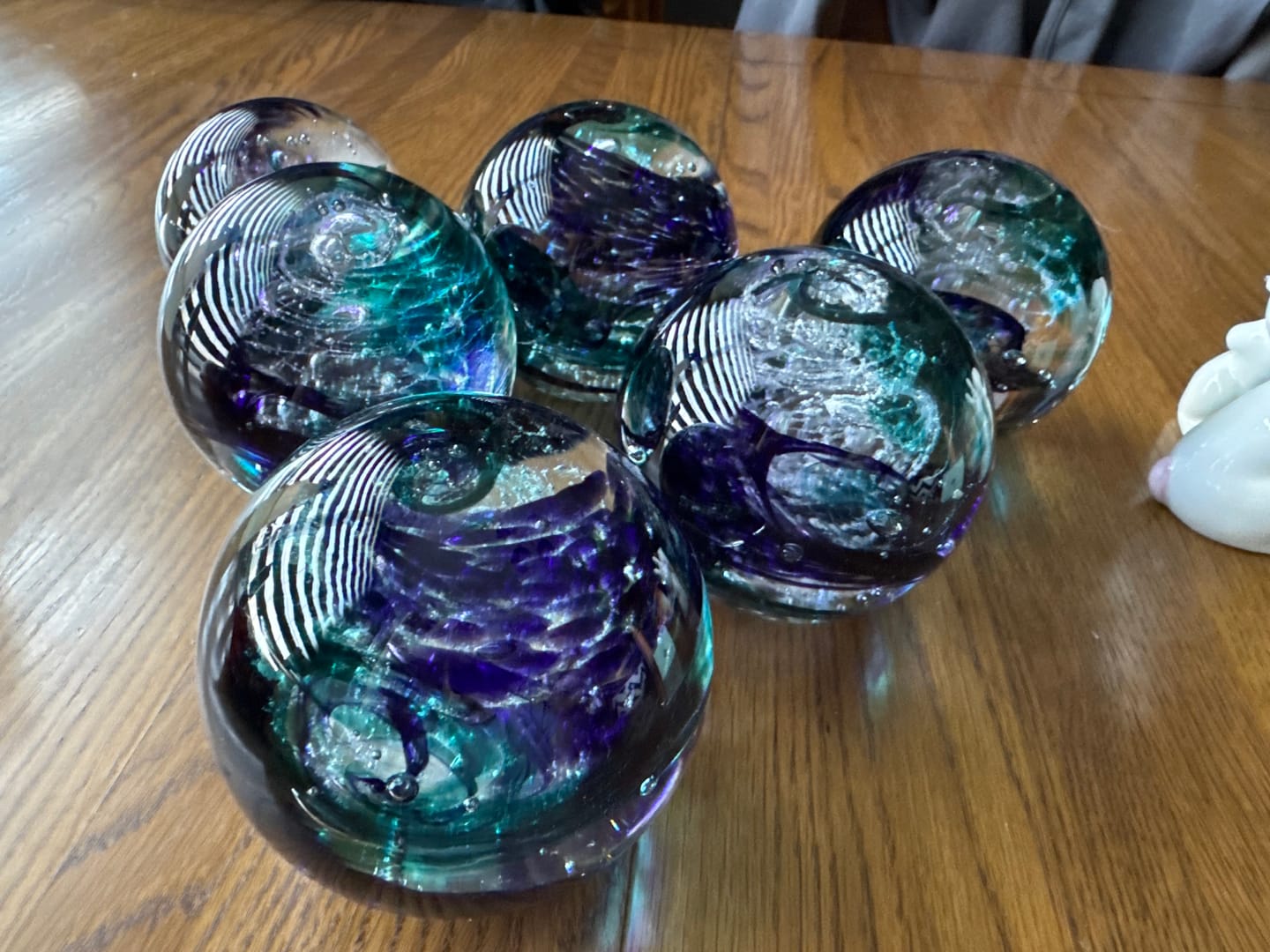 Customer photo review of Glimmer Orb with Cremation Ashes