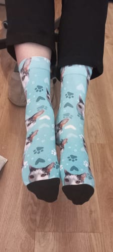 Customer photo review of Jouw foto - Gepersonaliseerde sokken