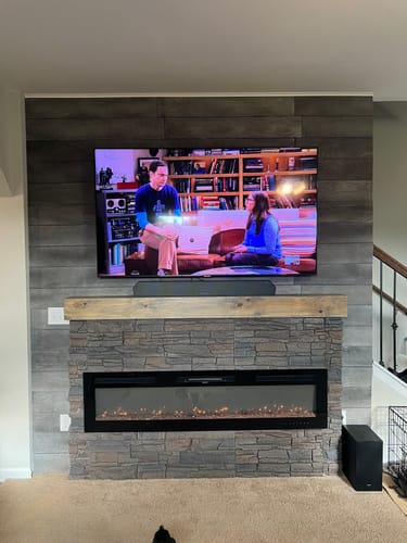 Customer photo review of Rustic Mantels