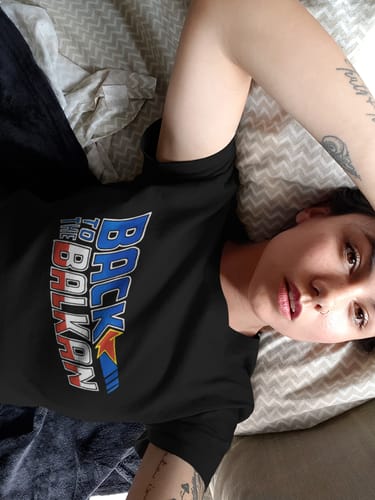 Customer photo review of Back to Balkan Oversize T-Shirt