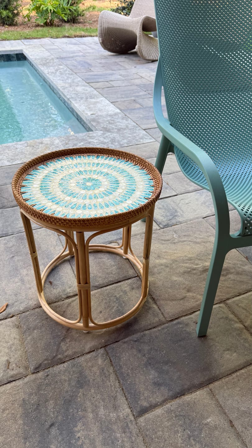Customer photo review of Serene Rattan Table