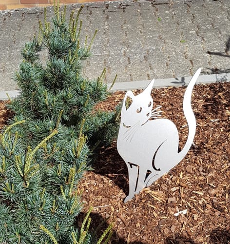 Customer photo review of Gartenstecker Katze sitzend
