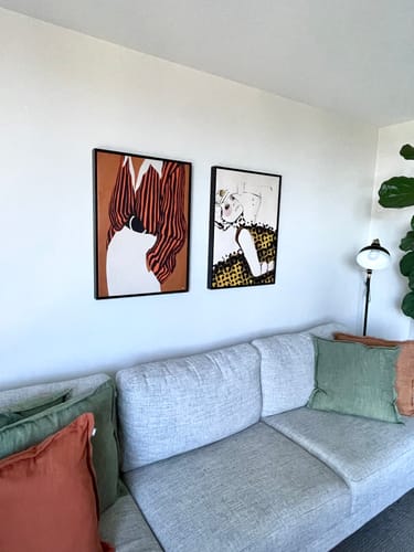 Customer photo review of The Striped Shirt by Marco Marella | Framed Canvas Art Print