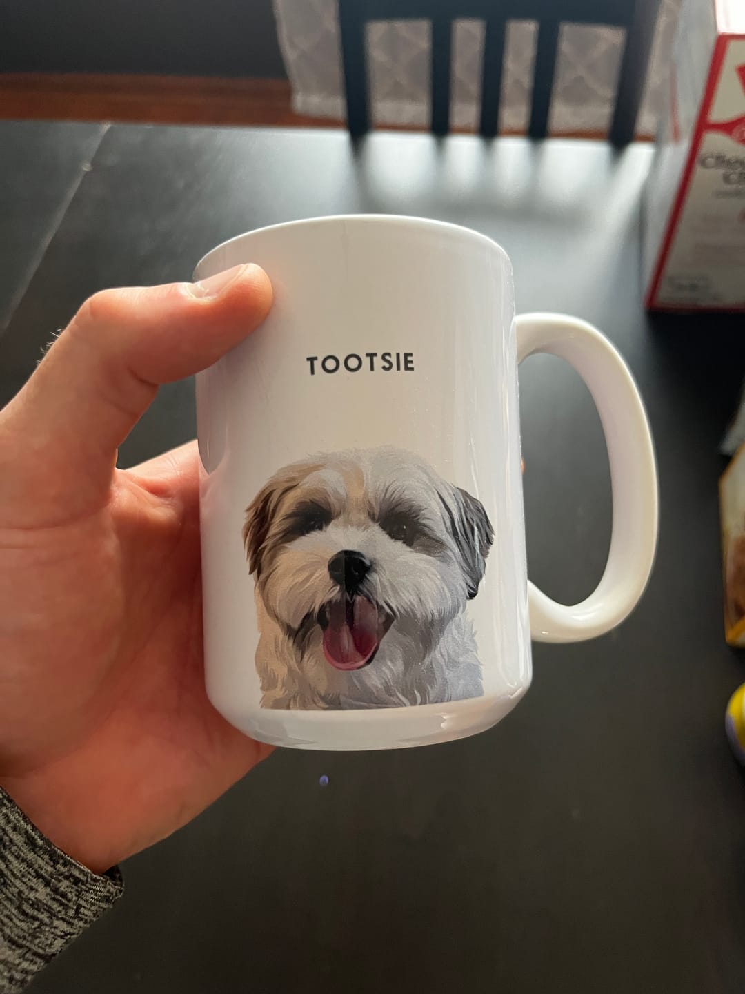 Customer photo review of Custom Pet Portrait Mug