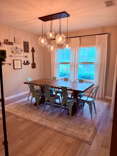 Customer photo review of Globe Cluster Kitchen Island Pendant Light