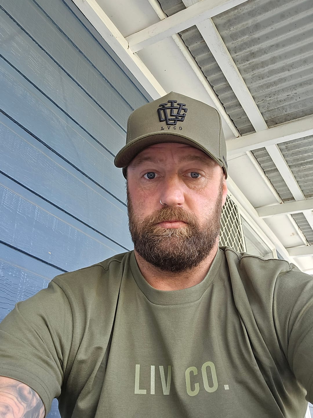 Customer photo review of LVCO "Khaki Green/Black" A-Frame Snapback