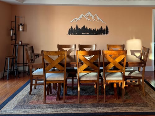 Customer photo review of Mountain Forest Metal Wall Decor