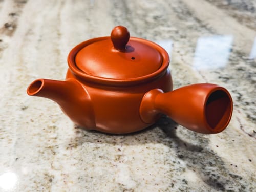 Customer photo review of Red Japanese Clay Teapot