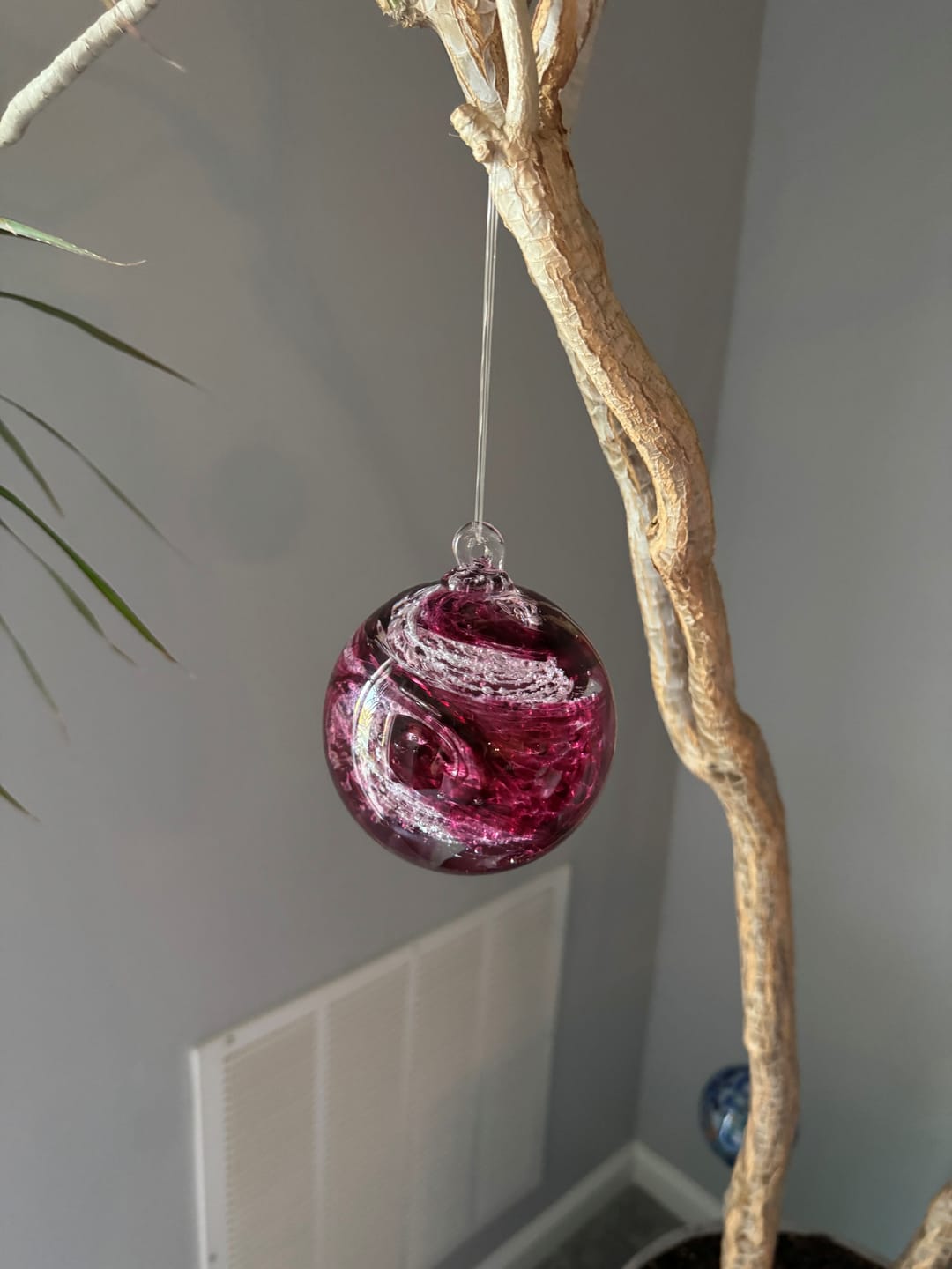 Customer photo review of Glimmer Orb with Cremation Ashes