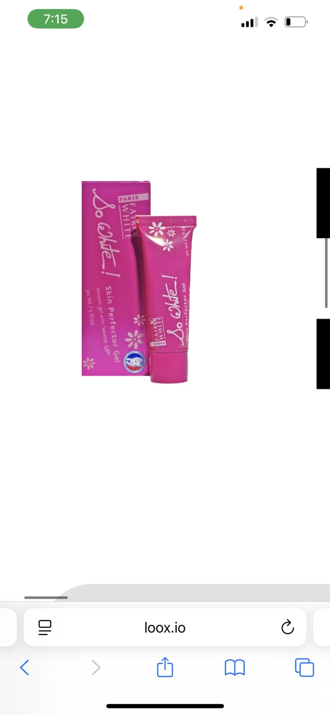 Customer photo review of Fair and White So White Skin Perfector Gel 30ml / 1 fl oz