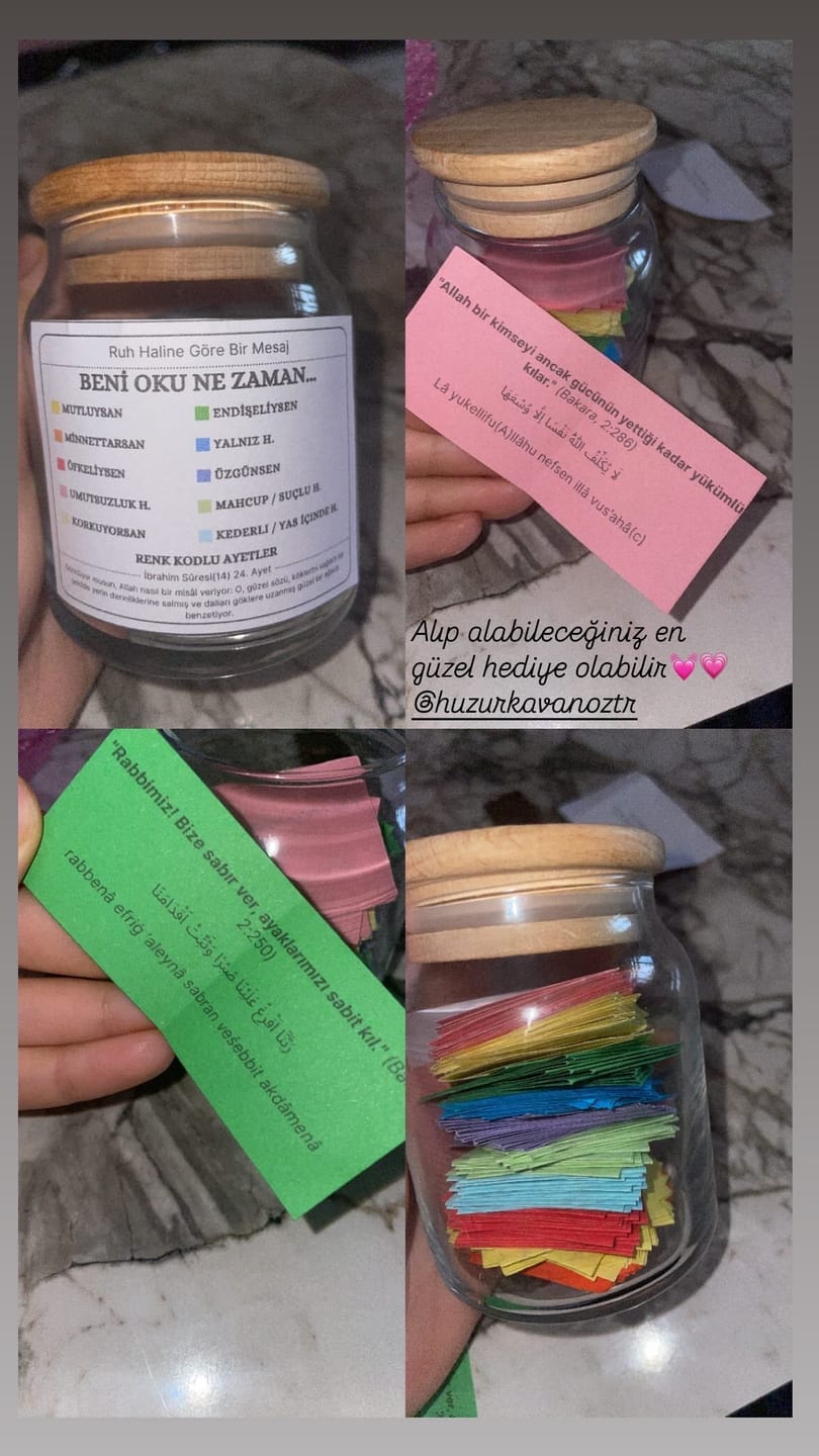 Customer photo review of Huzur Kavanoz - 10 Renkli
