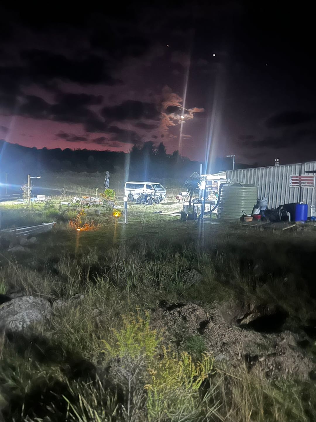 Customer photo review of 300W LED Solar Flood Light - Ultra Bright, 12-Hour Illumination, Tough Build