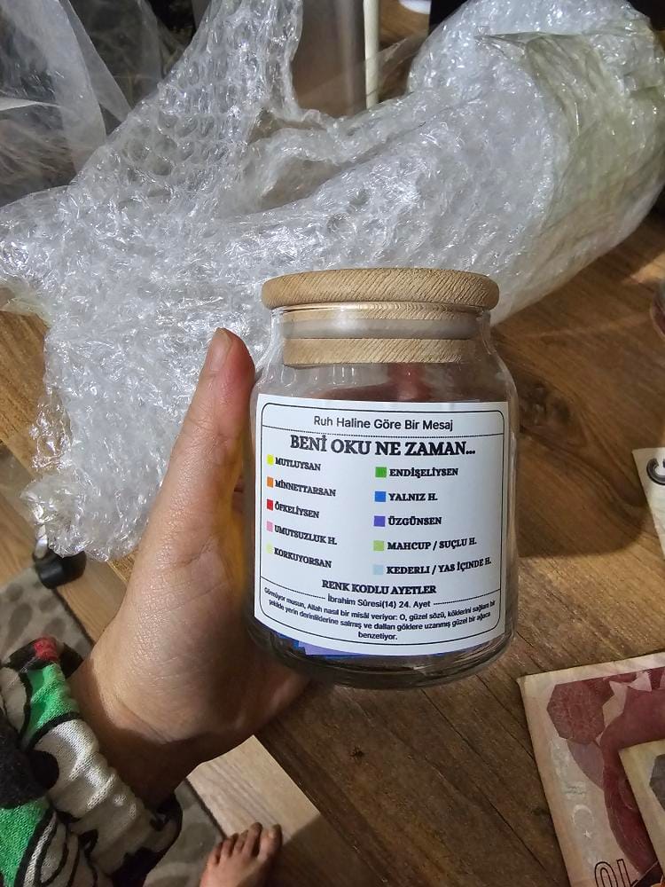 Customer photo review of Huzur Kavanoz - 10 Renkli